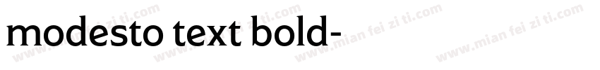 modesto text bold字体转换